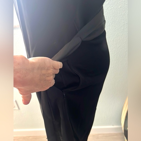 🖤Mika Mindel,Naomi Noir Tie-Waist Dress, UNIQUE Zipper POCKETS, EUC,size 4 - Picture 15 of 15